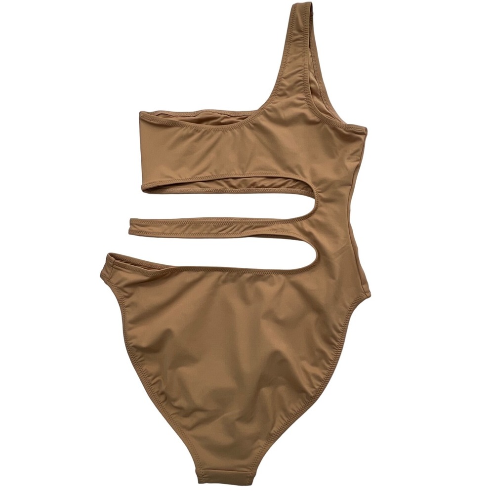 SKIMS Swim‎ One Shoulder Monokini Ochre Womens Small - Picture 3 of 14